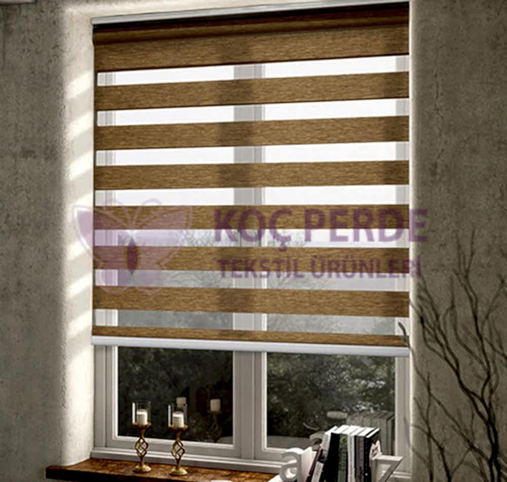 Açık Kahverengi Zebra Perde