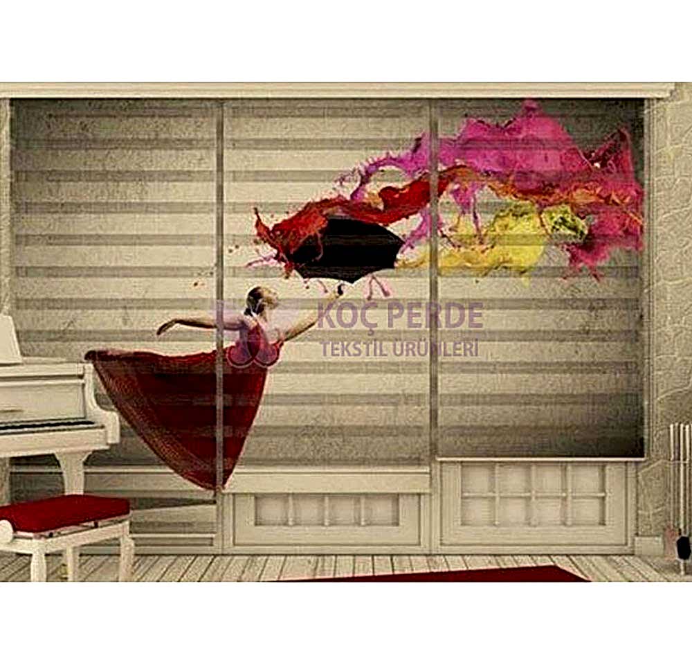 Dijital Baskı Zebra Perde 14