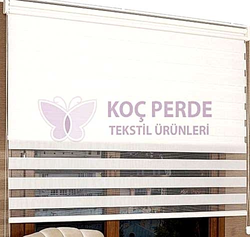 Beyaz Çiftli Zebra Perde