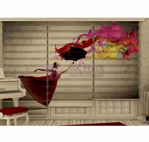 Dijital Baskı Zebra Perde 14