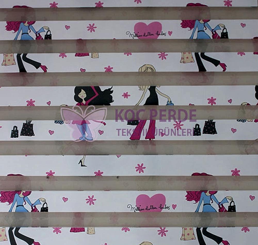 Kız Çocuğu Odası Zebra Store Perde
