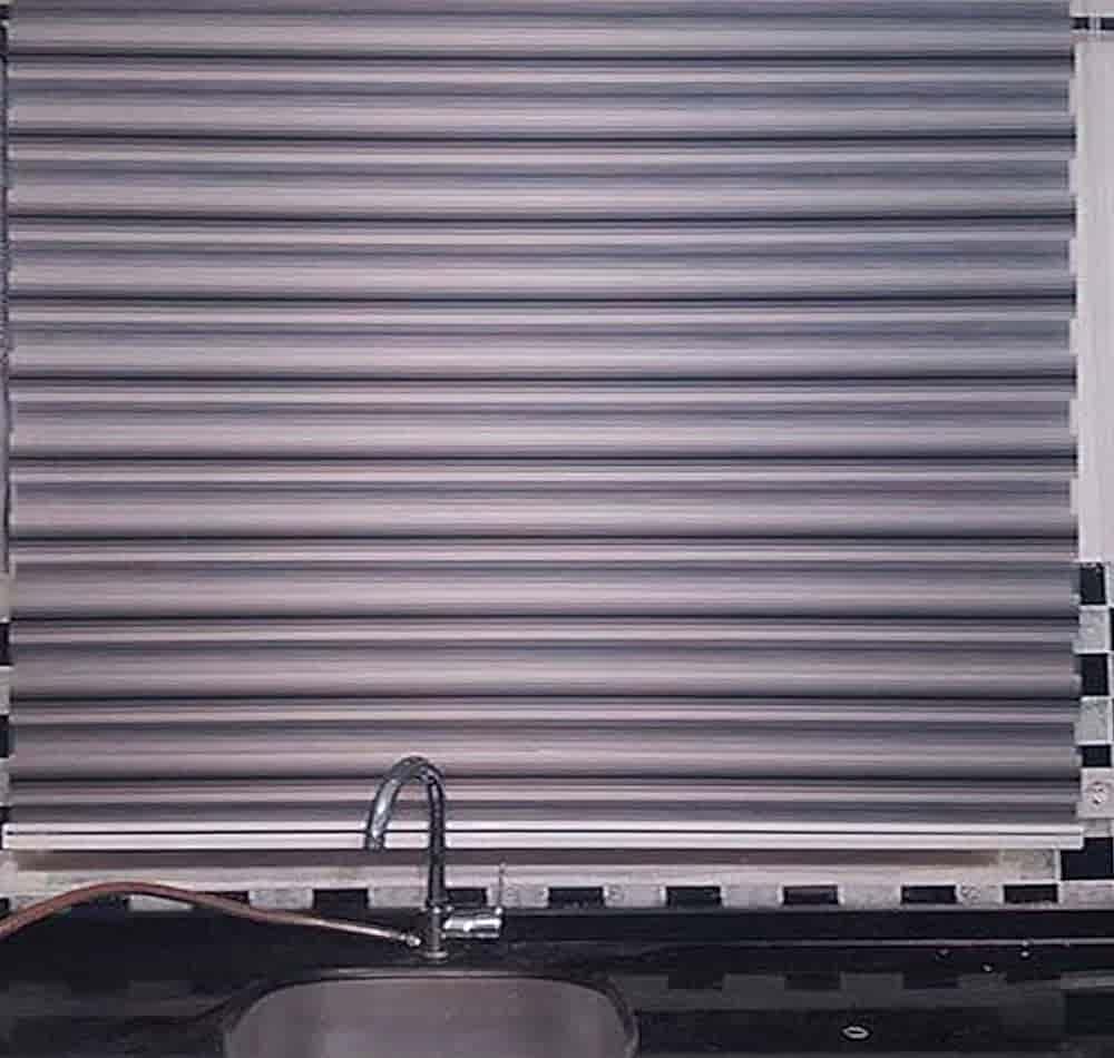 Pliseli Krem Zebra Boncuklu Perde