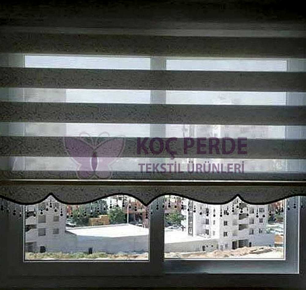 Zebra Boncuklu Perde